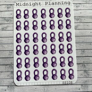 Purple Sky Themed Headphone Stickers, Functional and Handmade Planner Sticker Sheets