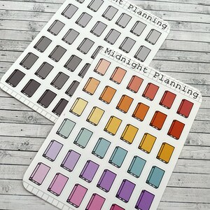36 mini notebook stickers, Functional and Handmade Planner Sticker Sheets
