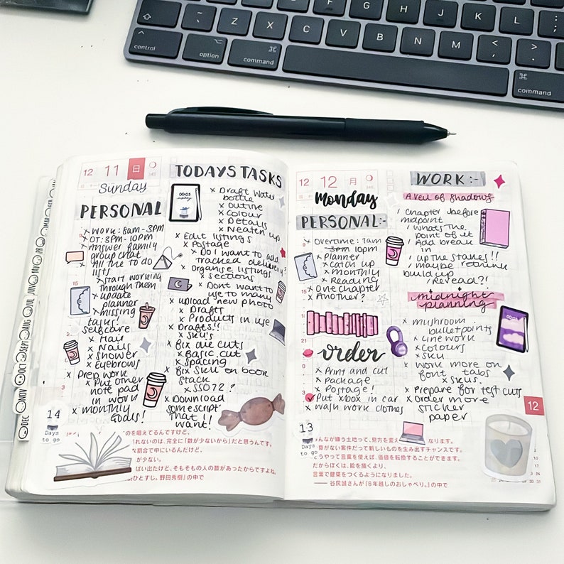 Open Book Die Cut Functional and Handmade Planner Sticker Etsy