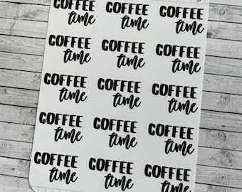 Coffee Time, Script Allocators and Titles That Are Functional and Handmade Planner Sticker Sheets