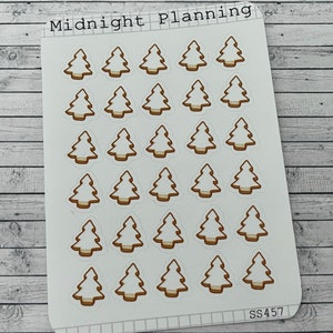 Weihnachtsbaum Cookie Aufkleber, funktionale und handgefertigte Planer Sticker Sheets