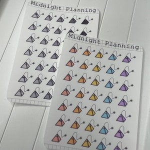 35 Mini Teebeutel Aufkleber, funktionale und handgefertigte Planer Sticker Blätter