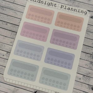 Weekly Check Off Trackers in Pastel, Functional and Handmade Planner Sticker Sheets
