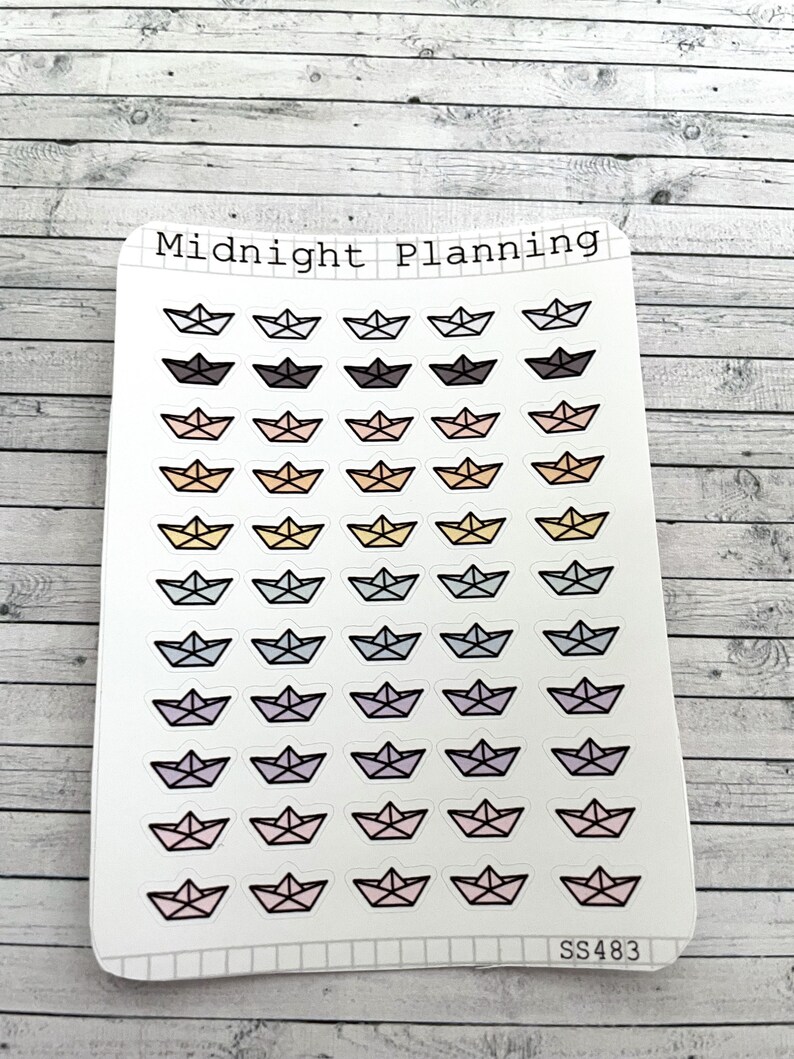 Paper Boat Bullet Points, Functional and Handmade Planner Sticker ...