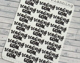 Reading Goal, Script Allocators and Titles That Are Functional and Handmade Planner Sticker Sheets