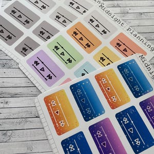 Music Player and Daily Song Tracker, Functional and Handmade Planner Sticker Sheets