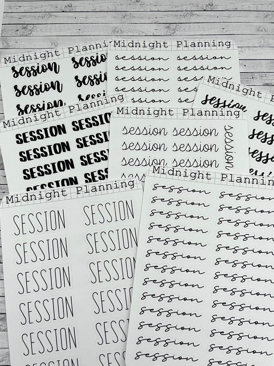 Session Scripts, Functional and Handmade Planner Sticker Sheets - Etsy