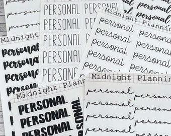 To do List Labels In Font Six, Personal List, Functional and Handmade Planner Sticker Sheets