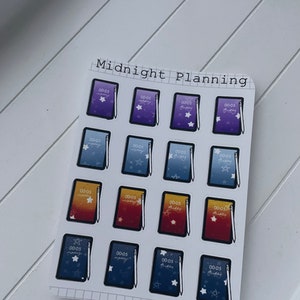 iPad Starry Night themed Stickers, Functional and Handmade Planner Sticker Sheets