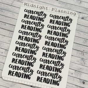 Currently Reading, Script Allocators and Titles That Are Functional and Handmade Planner Sticker Sheets