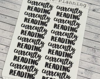 Currently Reading, Script Allocators and Titles That Are Functional and Handmade Planner Sticker Sheets