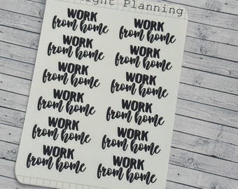 Work From Home, Planner, Functional Stickers