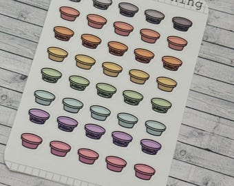 Pet food bowls , Functional and Handmade Planner Sticker Sheets