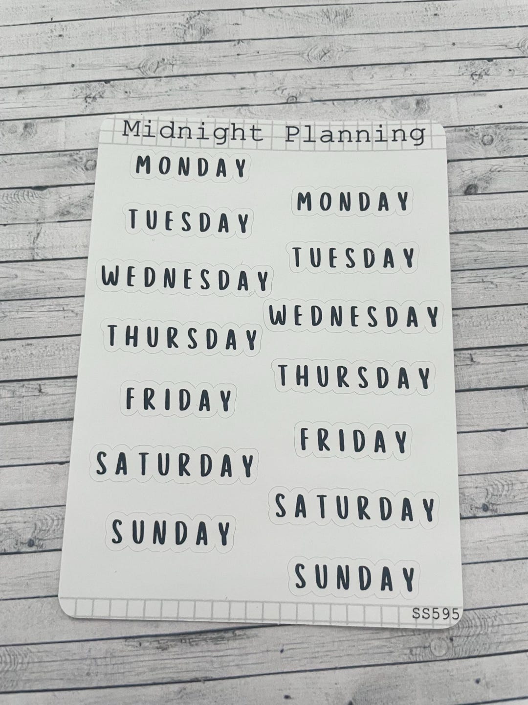 Weekly Labels in Font Twenty, Functional and Handmade Planner Sticker ...
