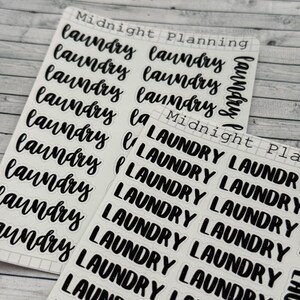 Tvättmanus, funktionella titlar och handgjorda ark med kalenderklistermärken