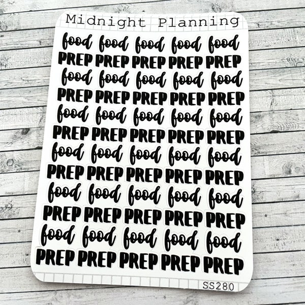 Food Prep, Script Allocators and Titles That Are Functional and Handmade Planner Sticker Sheets