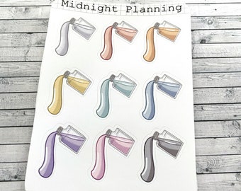 Pouring Ink Jar, Fountain Pen Ink, Functional and Handmade Planner Sticker Sheets