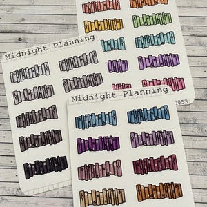 Bookish Stack Separators Stickers, Functional and Handmade Planner Sticker Sheets