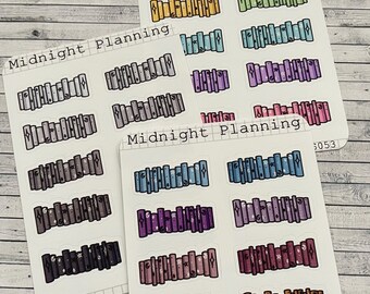 Bookish Stack Separators Stickers, Functional and Handmade Planner Sticker Sheets