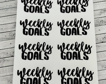 Weekly Goals, Script Allocators and Titles That Are Functional and Handmade Planner Sticker Sheets
