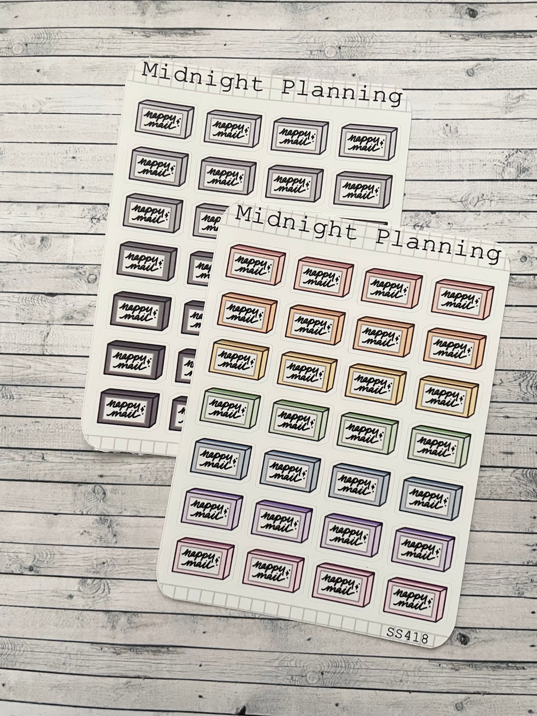 Mail Parcel Sticker Happy Mail, Parcel Sticker Sheet, Functional and Handmade Stickers ...