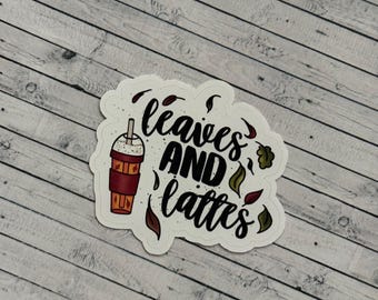 Leaves and Lattes, Seasonal, Die Cut Functional and Handmade Planner Sticker