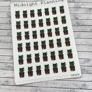 Plant Pot, Functional and Handmade Planner Sticker Sheets