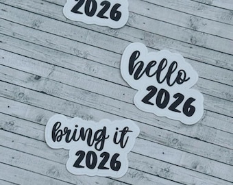 Hallo 2026 Planer Aufkleber | Neues Jahr, neuer Planer | Planer Aufstellen