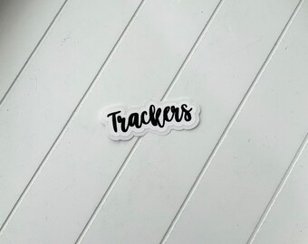 Tracker Planner Title in Font Six, Functional and Handmade Planner Sticker