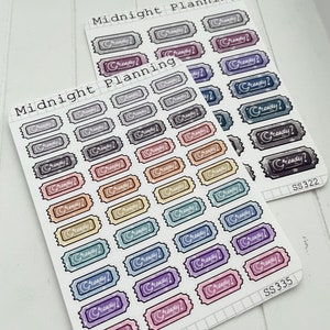 Tickets, Event, Show, Spielmarker-Aufkleber, funktionale und handgemachte Aufkleber
