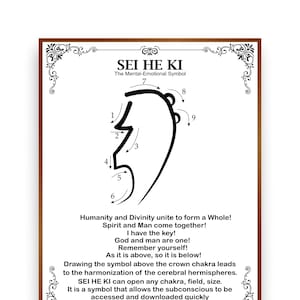 Sei He Ki Symbol | 6 Jpg & 3 Png |REIKi symbol , du wirst lernen sie zu zeichnen, druckbare Größe 8.5 x 11 inch