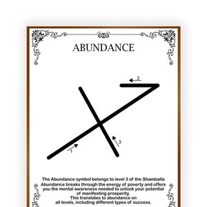 Abundance Shamballa Symbol you will learn to draw them, printable size 8.5x11 inch (A4) 6Jpg & 3Png Digital Symbol