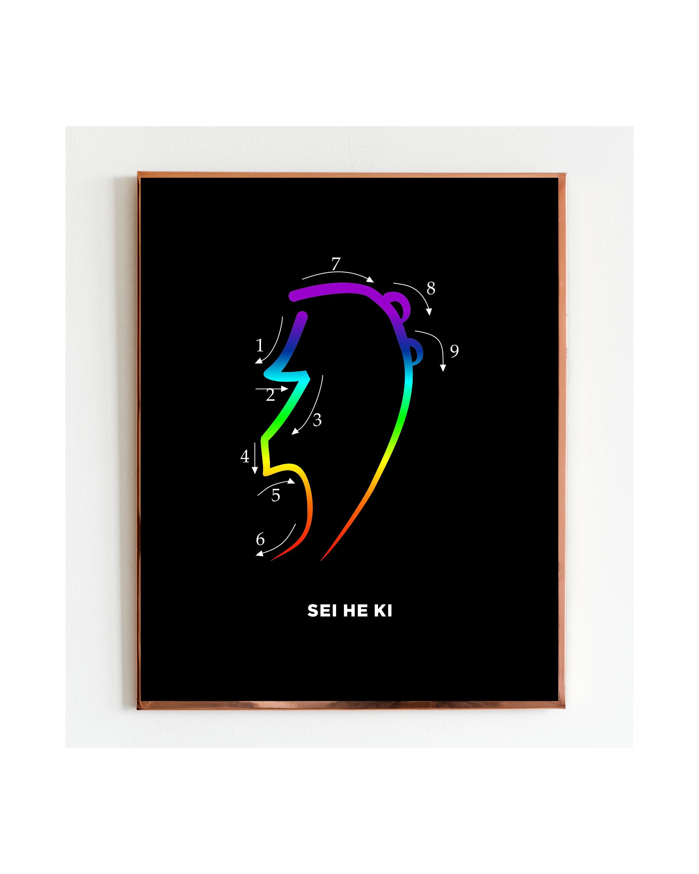 Sei He Ki Symbol, Reiki Symbol, You Will Learn to Draw Them, Printable
