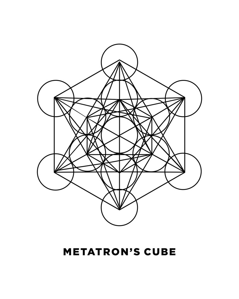 Metatron's Cube Print: Reiki Symbol Art (8x10 Inch) (digital Download ...