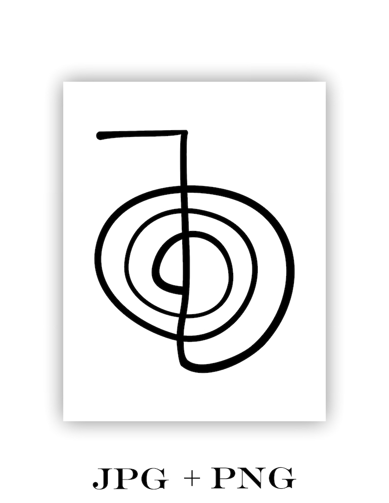 CHO KU REI Symbol 6 Jpg & 3 Png Reiki Symbol, You Will Learn to Draw