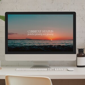 Inspirational Desktop/Laptop Wallpapers | 5 Pack | Instant Download | Current Status: Grateful, Growing & Glowing