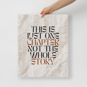 Stampa premium con citazione ispiratrice/Arte da parete con giornale retrò/Stampato su carta spessa opaca/Regali per la casa minimalista