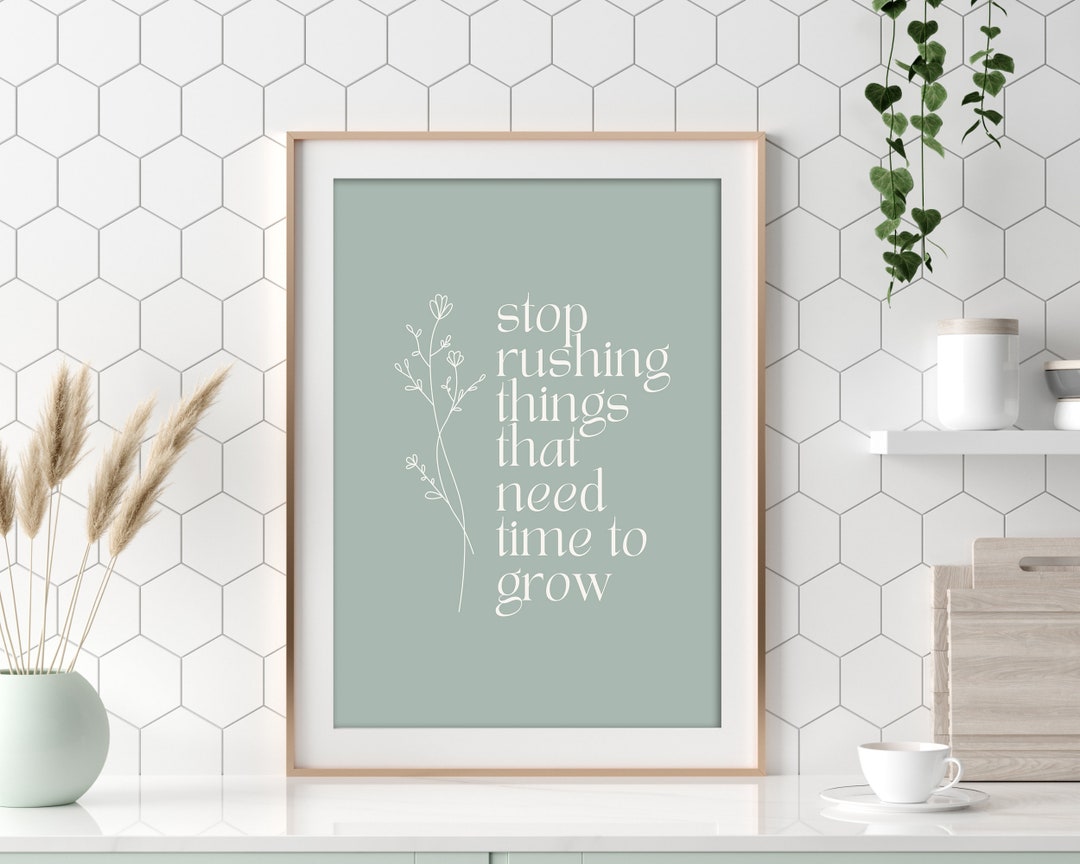 Printable Quote Wall Art | Digital Download Minimalist Poster | 'stop ...