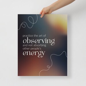 Poster promemoria quotidiano / Arte da parete con citazione ispiratrice / Stampato su carta spessa opaca / Regali per gli ammiratori dell'arte