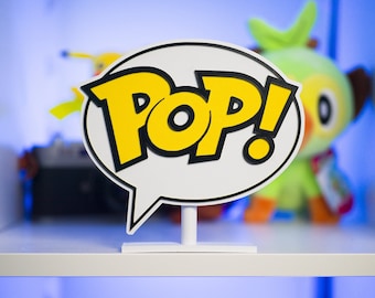 Pop! Funko Pop Sign Shelf Decoration 3D Print - Great for Collector Gift Decor Game Room Man Cave Movie Room Collection - FREE US SHIPPING