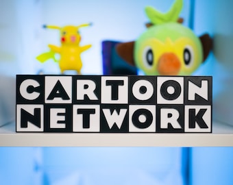 Cartoon Network Sign Shelf Decoration 3D Print - Great for Collector Gift Decor Game Room Man Cave Movie Room Collection - FREE US SHIPPING