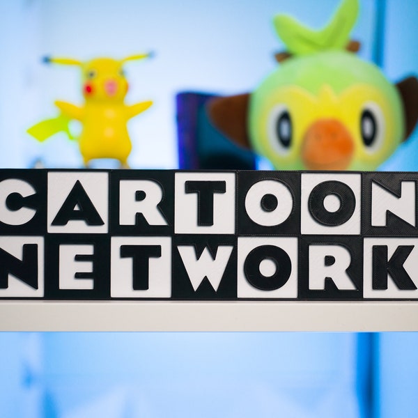 Cartoon Network Sign Shelf Decoration 3D Print - Great for Collector Gift Decor Game Room Man Cave Movie Room Collection - FREE US SHIPPING