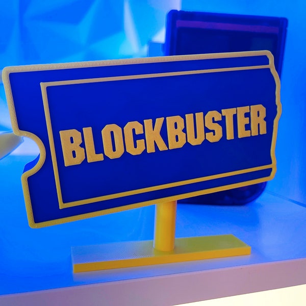 Blockbuster sign desk ornament shelf sign 3D Print - Great gift for movie lovers! - FREE US SHIPPING