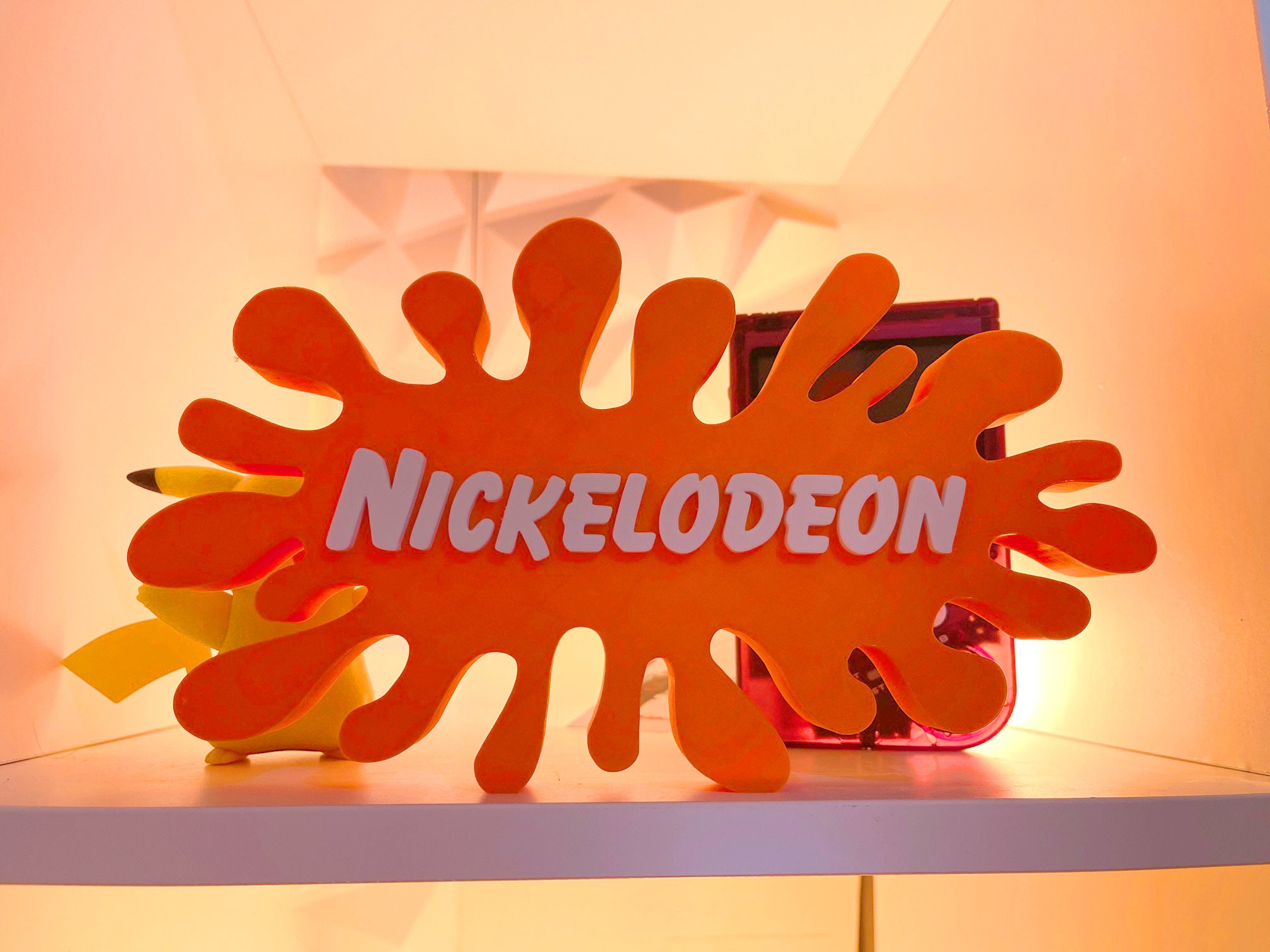 Nickelodeon Sign Shelf Splat Decoration 3D Print Great for Etsy UK