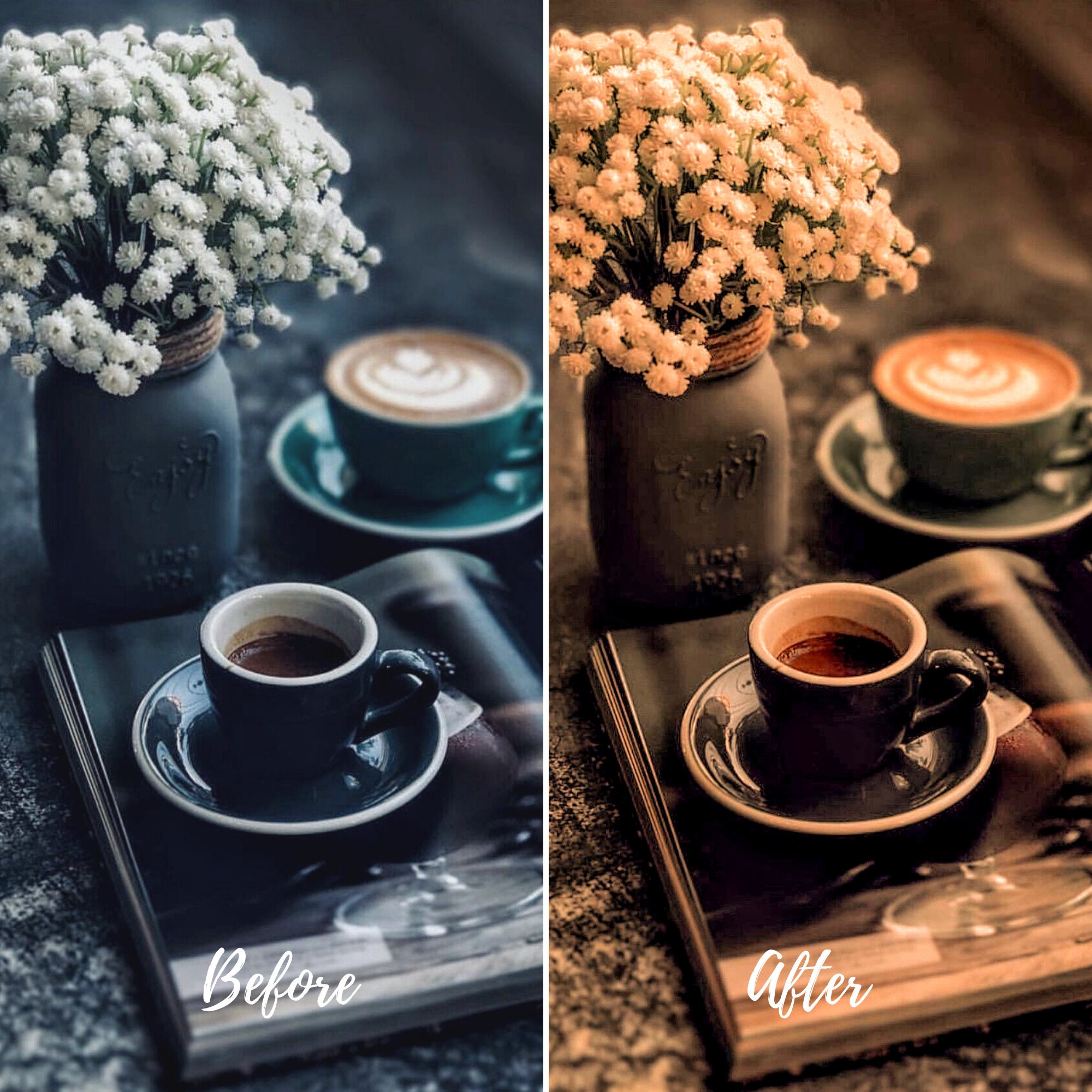 5 COFFEE MOOD Lightroom Presets Brown Black Coffee Mood Cafe Etsy