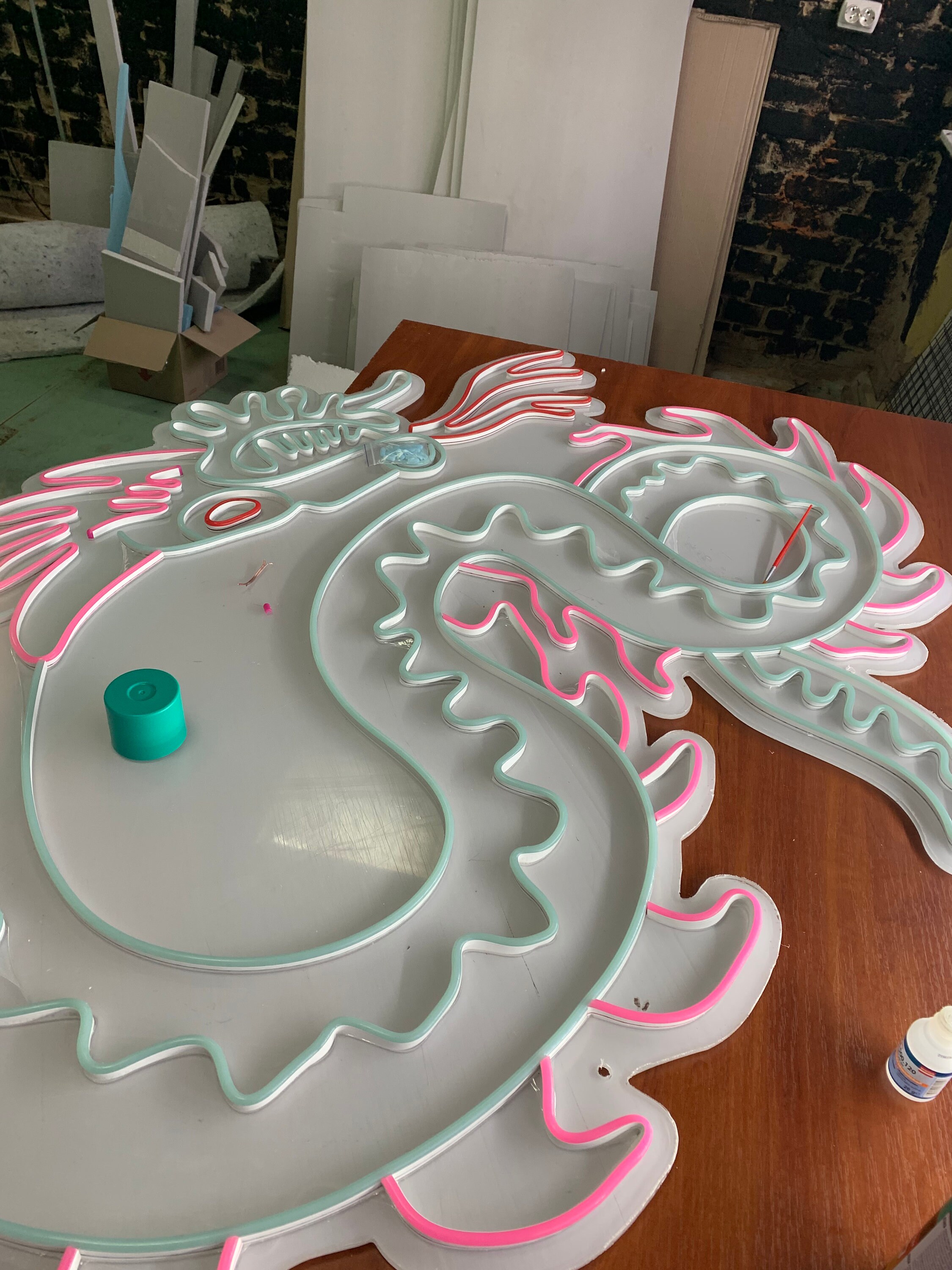 The Dragon LED Neon Sign, Dragon Wall Sign, Chinese Decor, Fastfood ...