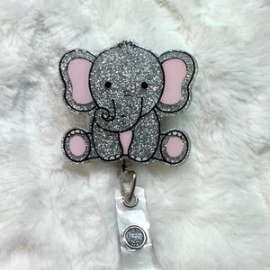Baby Elephant Retractable Badge Reel