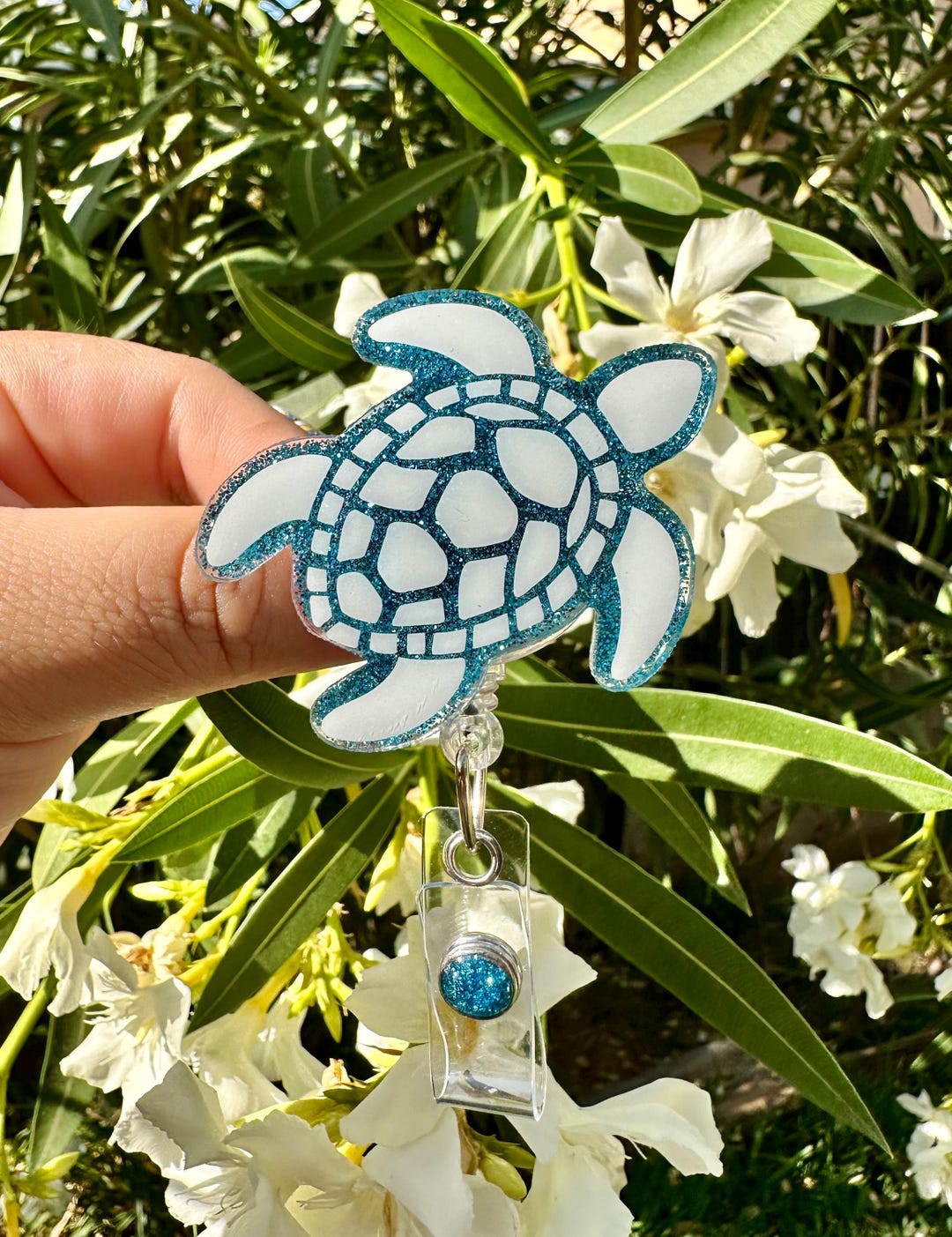 Retractable Turtles Sparkly Sea Turtle Retractable Badge Reel - Etsy