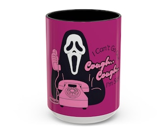 Scream-Themed Coffee Mug: Horror Movie Parody, Birthday Gift
