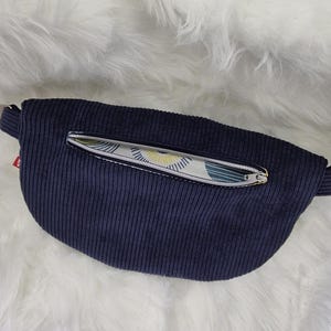 Waist bag/hip bag, high-quality corduroy, crossbody bag, handmade, blue, shoulder bag, birthday bag for women, daughters, girls, Mother's Day, large image 16
